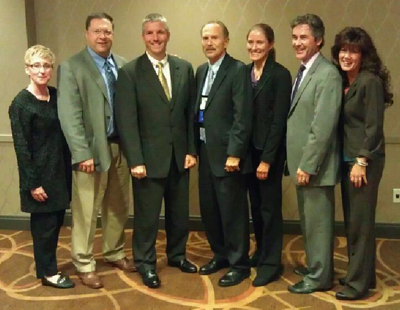 From Left to Right: James D. Yakel, DPM, David M. Davidson, DPM, Karen Langone, DPM, Rita Yates, Robert M. Conenello, DPM, Paul R. Langer, DPM and David Jenkins, DPM