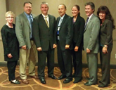 AAPSM Executive Board 2011 2012 (l t r) - Dr.'s Karen Langone, Jamie Yakel, Rob Conenello, Dave Jenkins, Dianne Mitchell, Paul Langer and AAPSM Executive Director Rita Yates.
