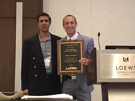 AAPSM President Amol Saxena, DPM, presents 2017 John Pagliano Golden Foot Award to American Long Distance Runner Dathan Ritzenhein during our Annual Meeting Awards Ceremony.